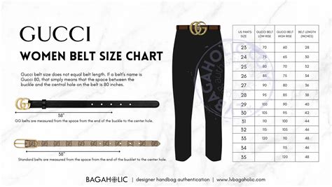 Gucci belt size chart